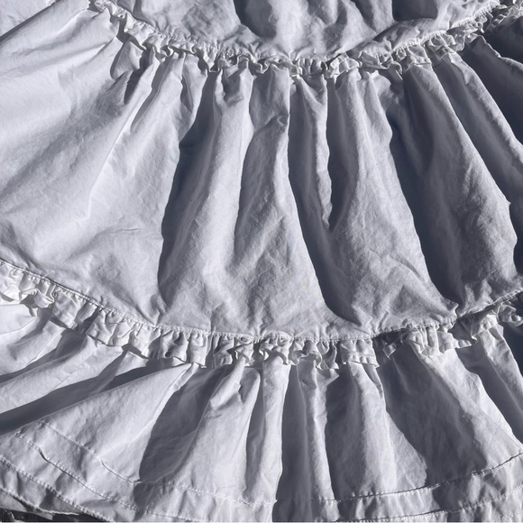 🇩🇪 Vintage 80s White Cottagecore Balletcore Maxi Skirt Coquette Tierer Ruffles - Picture 7 of 9